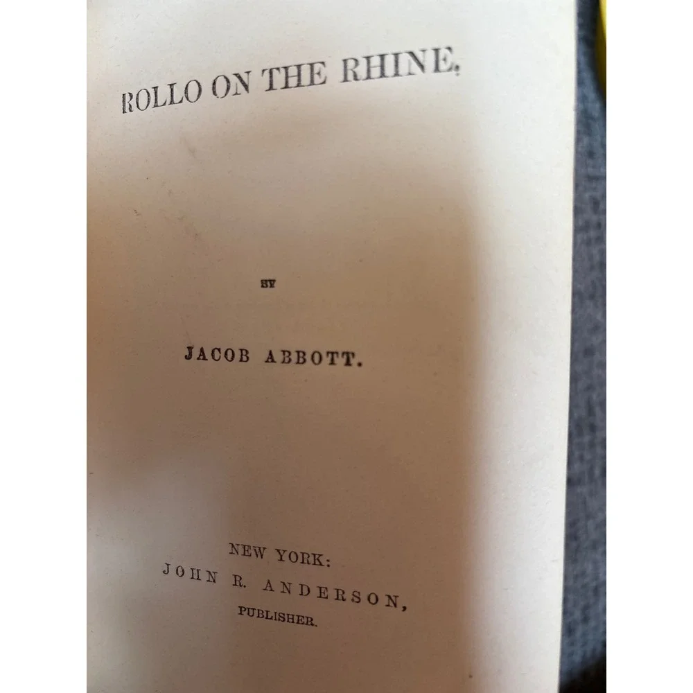 9 Vol Rollo's Tour in Europe Jacob Abbott Antique Book Set John R Anderson NY
